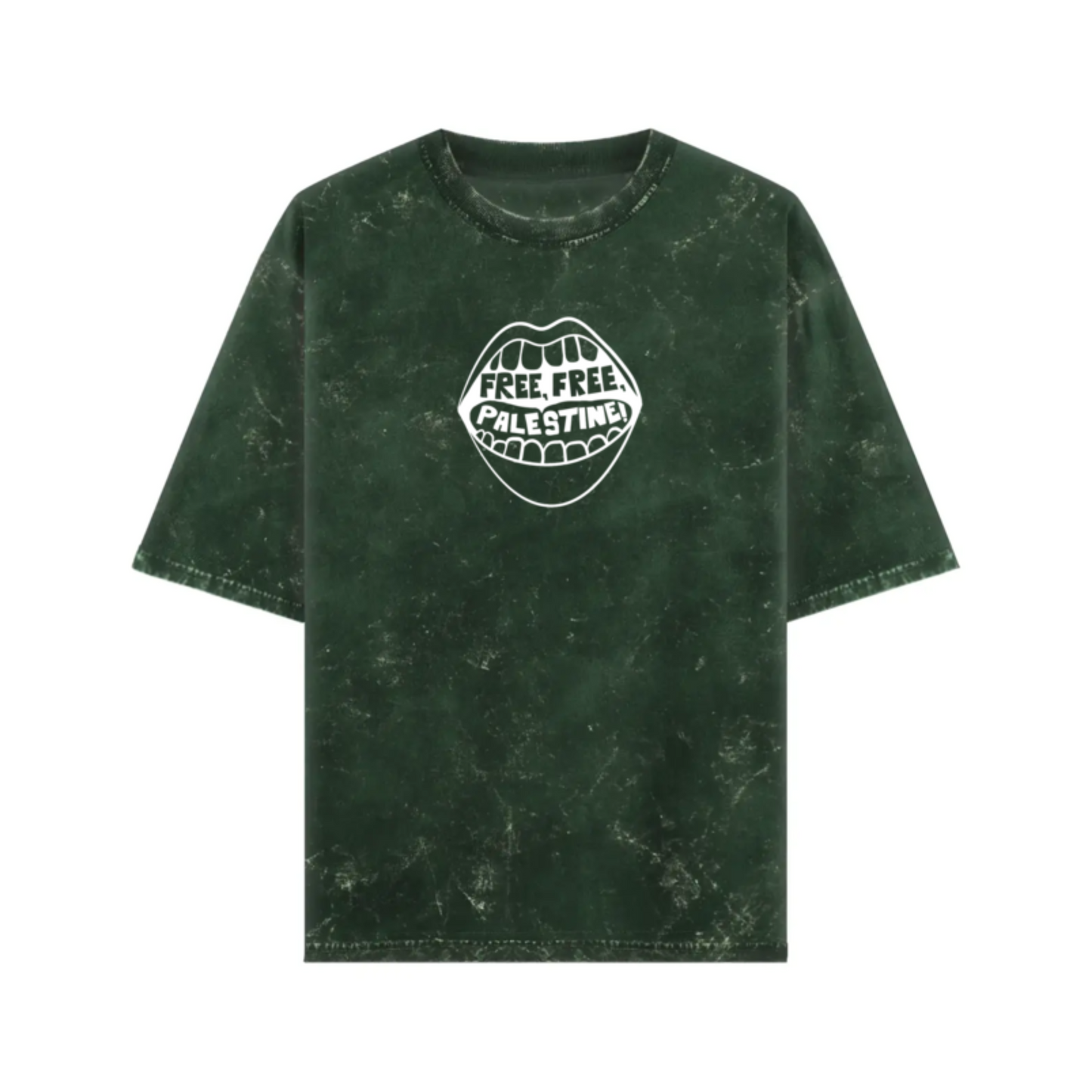 Free Palestine Acid Washed Oversized T-shirt
