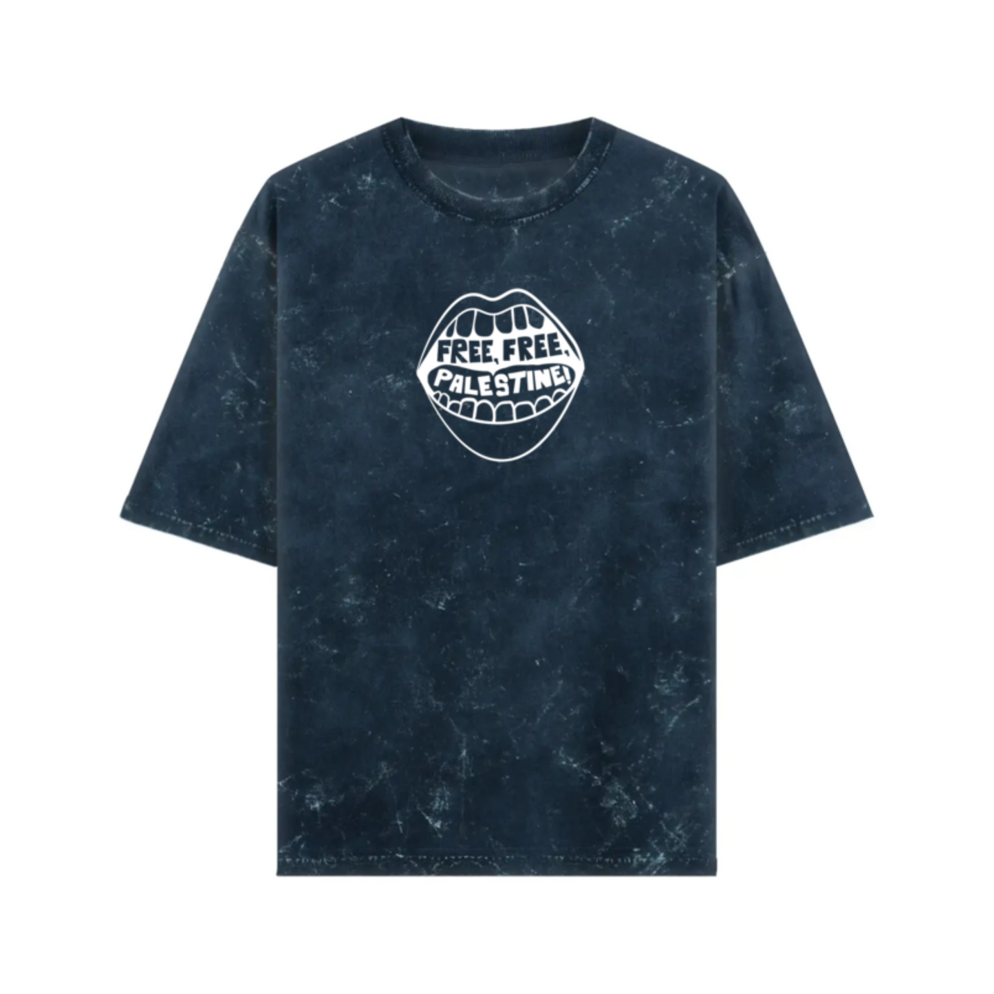 Free Palestine Acid Washed Oversized T-shirt
