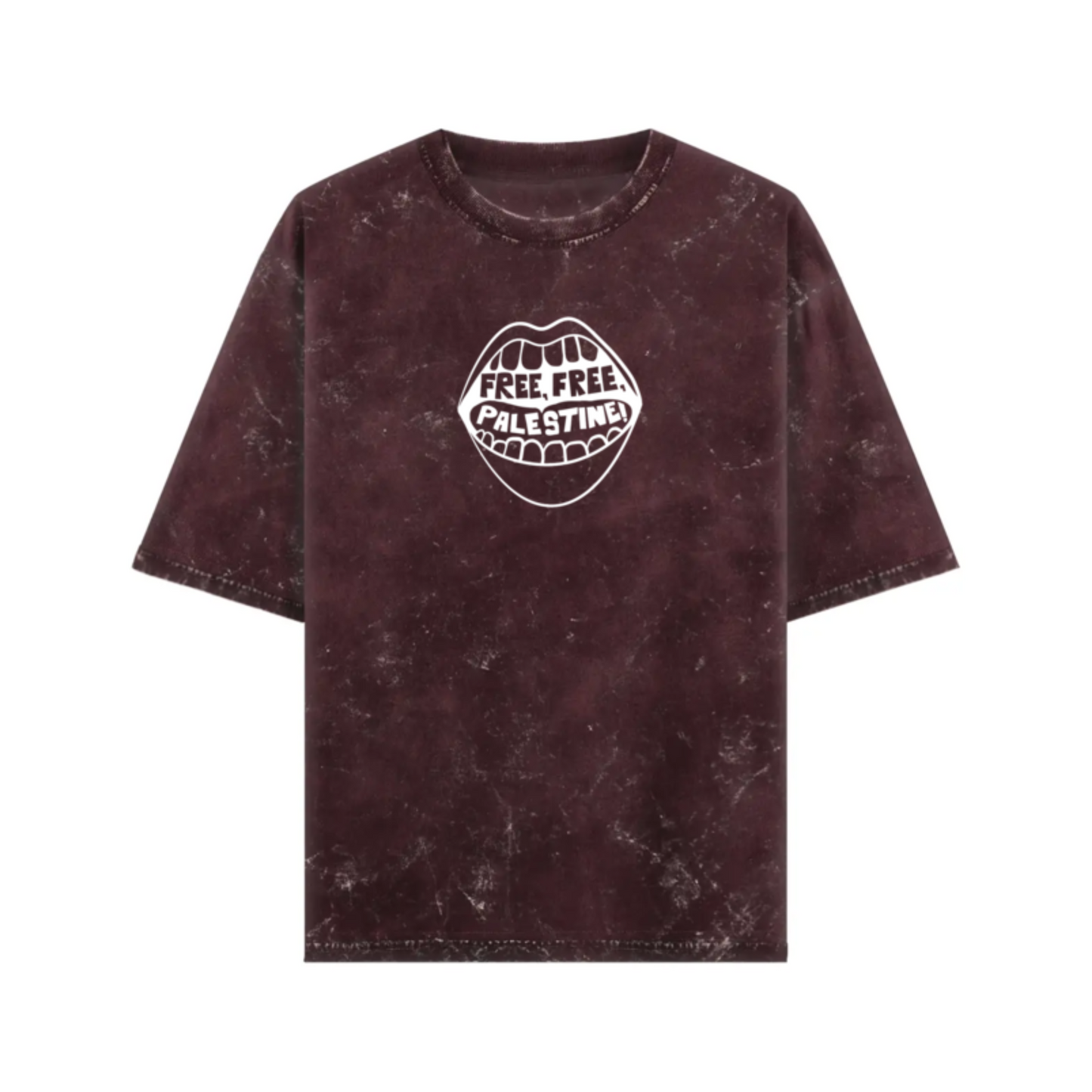 Free Palestine Acid Washed Oversized T-shirt